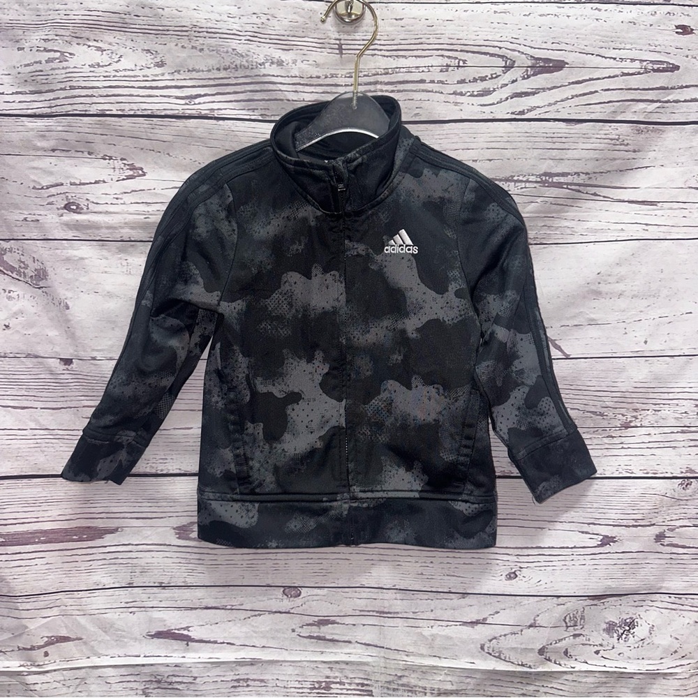 Adidas Black Camo Track Jacket Size 24 Months